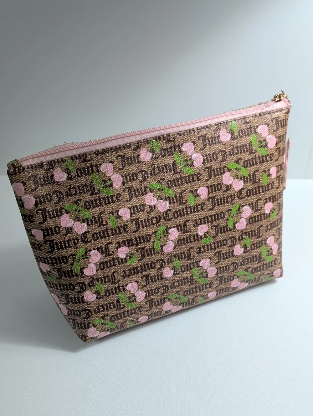Juicy Couture Logo Cherry Cosmetic Bag & Travel Bottle